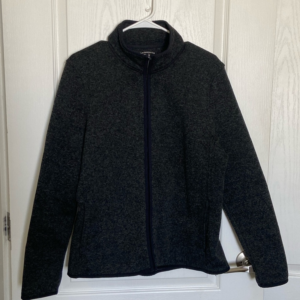 Sweater | G.H. Bass & Co. Sweater + Black Grey Soft Shell Jacket